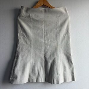 Theory Beige A-Line Skirt